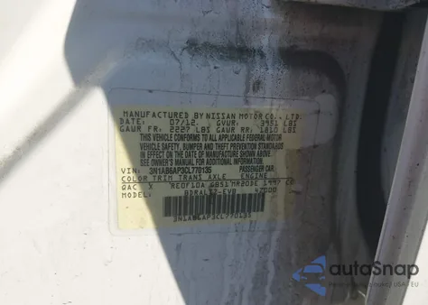 2012 Nissan Sentra 2.0 S from USA, damaged, VIN 3N1AB6AP3CL770135